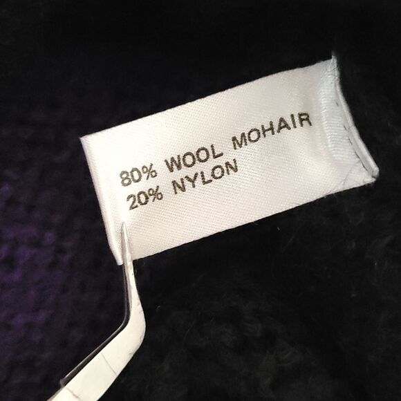 Vintage 80's Verra Pelle London Italy Mohair Sweater Unisex Medium - Picture 6 of 11